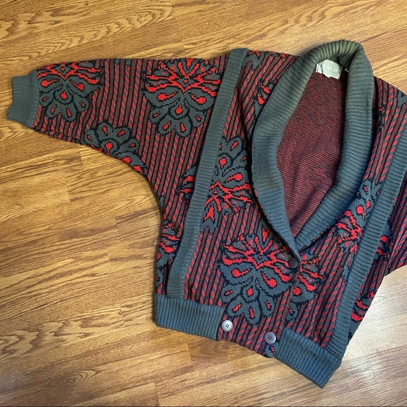 Sweaters - Vintage 70’s 80’s Cardigan Sweater Southwestern Print